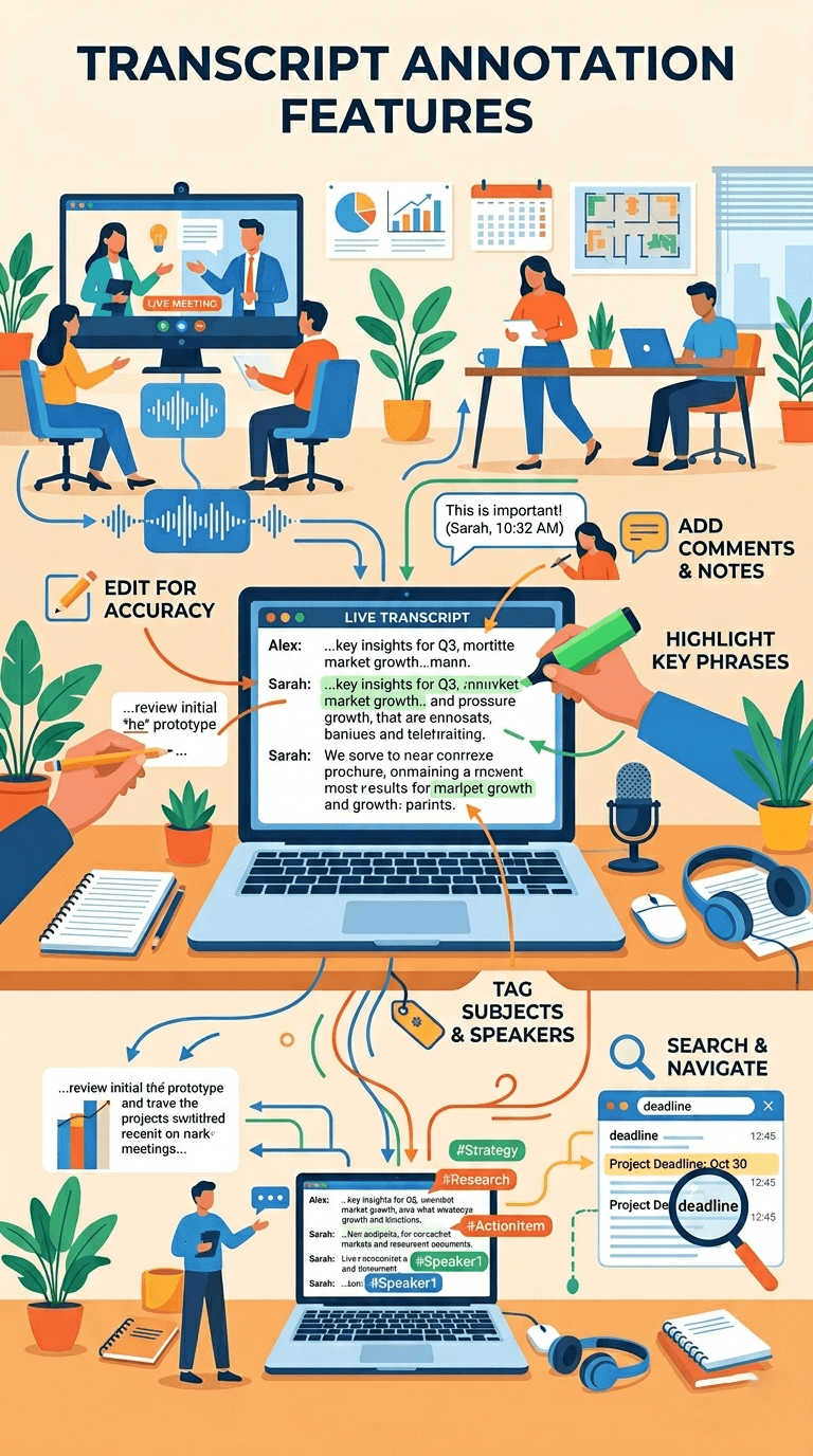 transcript annotation features illustration